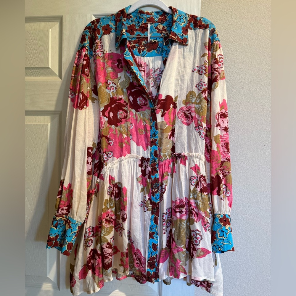 Beautiful free people button up blouse